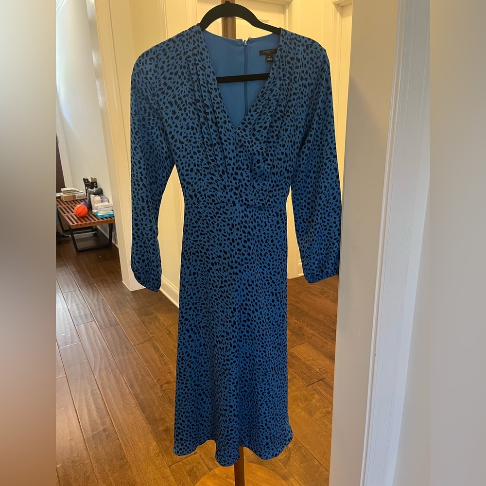 Blue Patterned Women's Dress